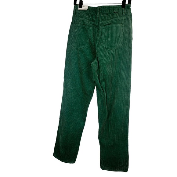 NWT PacSun Green Corduroy Embroidered Boyfriend Jean Doodle Baggy Womens Size 28 - Picture 8 of 16